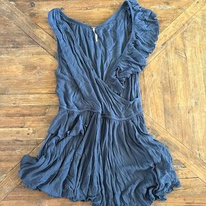 Free People Asymmetrical Blouse Top